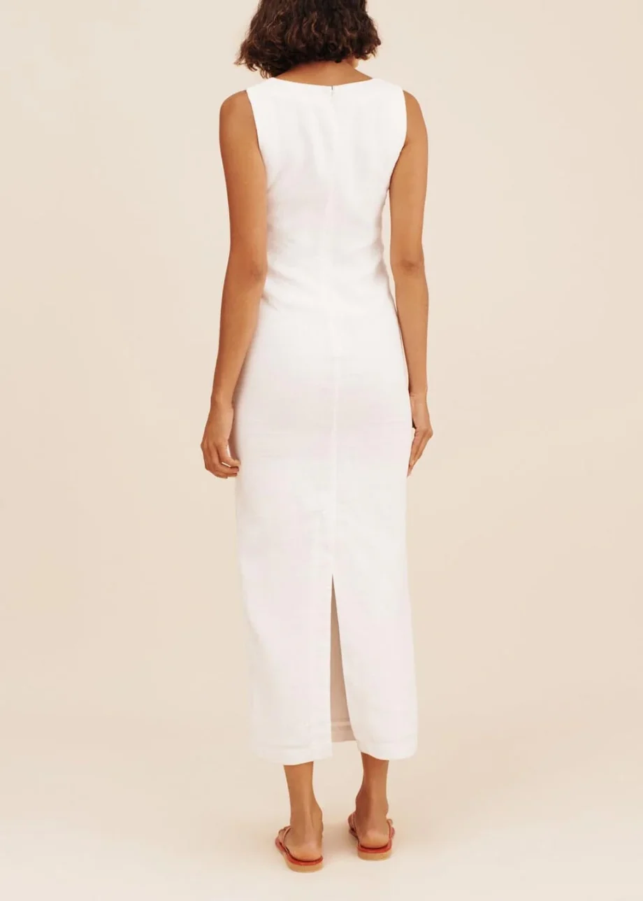 Solid color wide slit suspender dress - Image 3