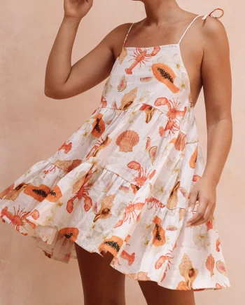 Crab Print Mini Dress
