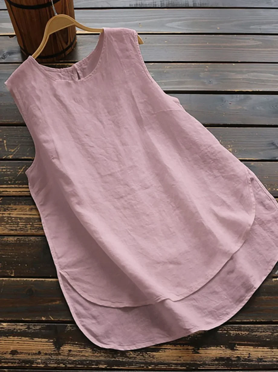 Cotton Sleeveless Paneled Shirts & Tops - Image 11