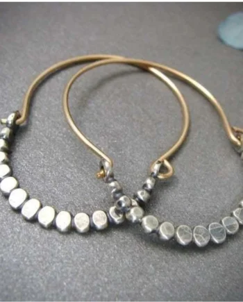 Boho cubic silver earrings