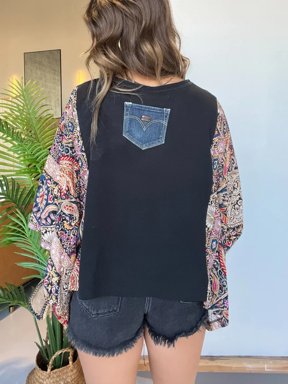 Mix & Match Tee Black Floral - Image 3