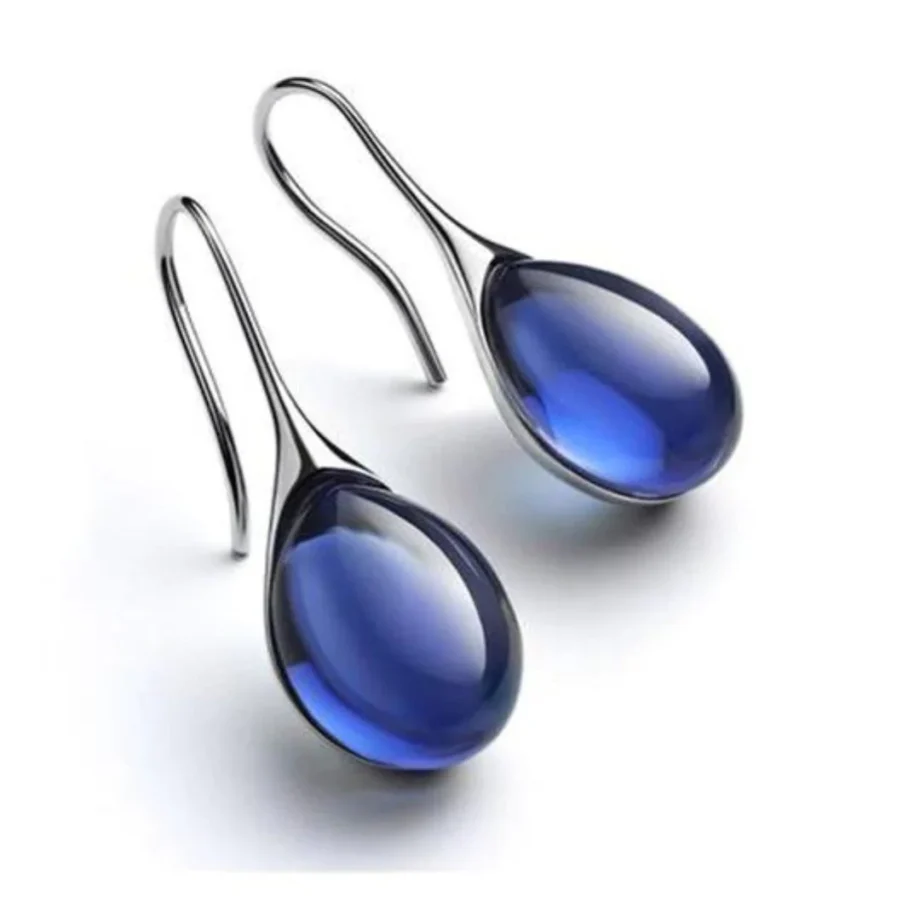 Crystal Drop Earrings in Gold and Silver - Image 8