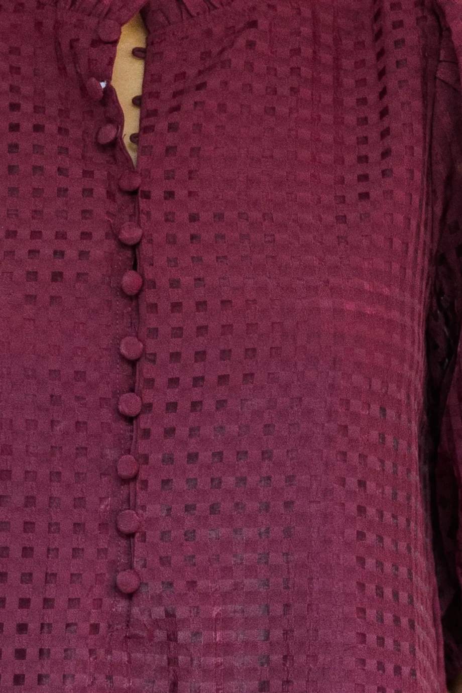 Light Burgundy Textured Midi Dress - Image 6