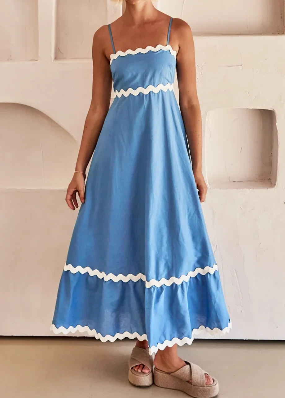 White Lace Stitching Elegant Strapless Tube Top Long Dress - Image 15