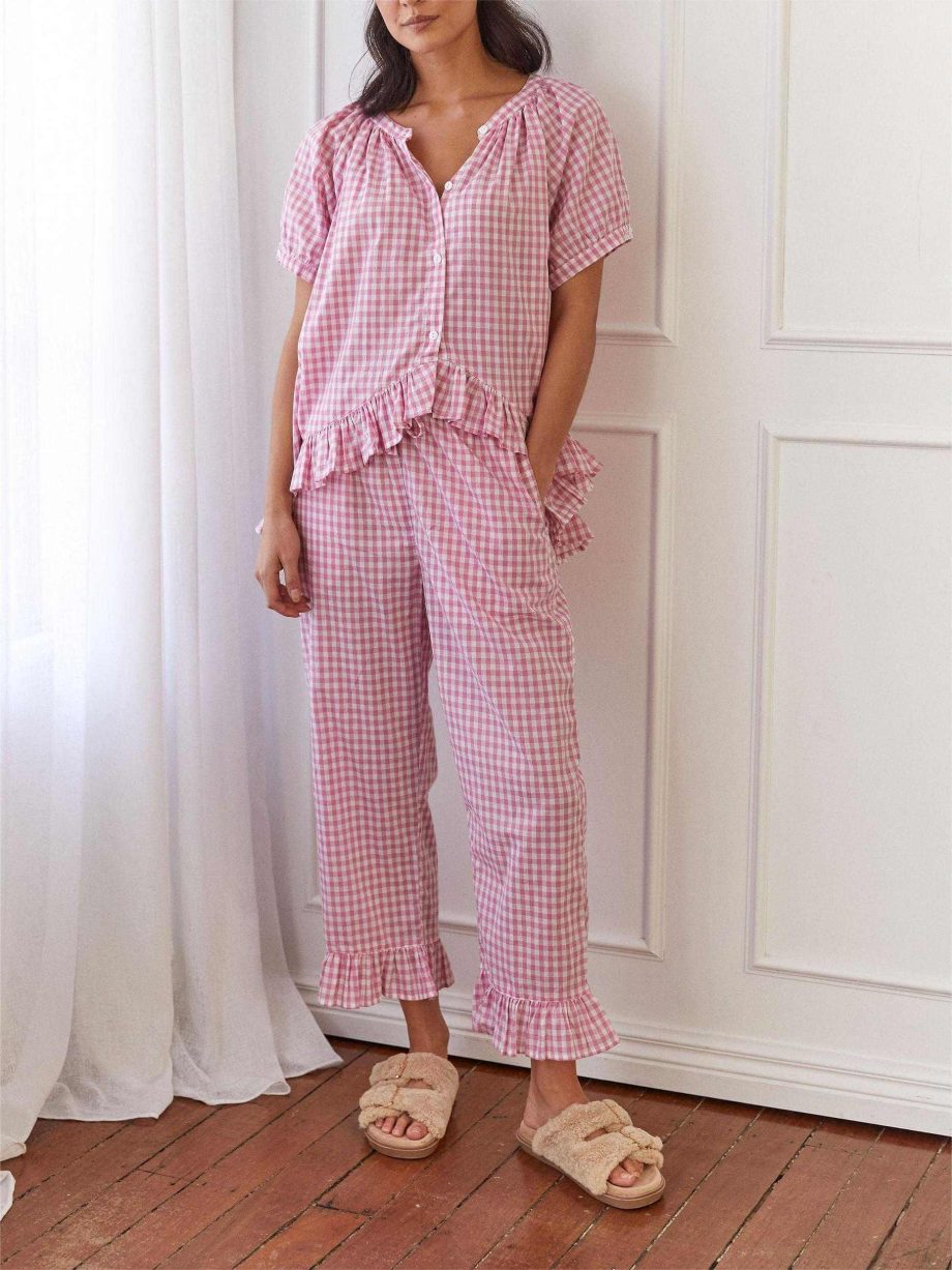 Sophie Sleep Set Gingham Berry - Image 8