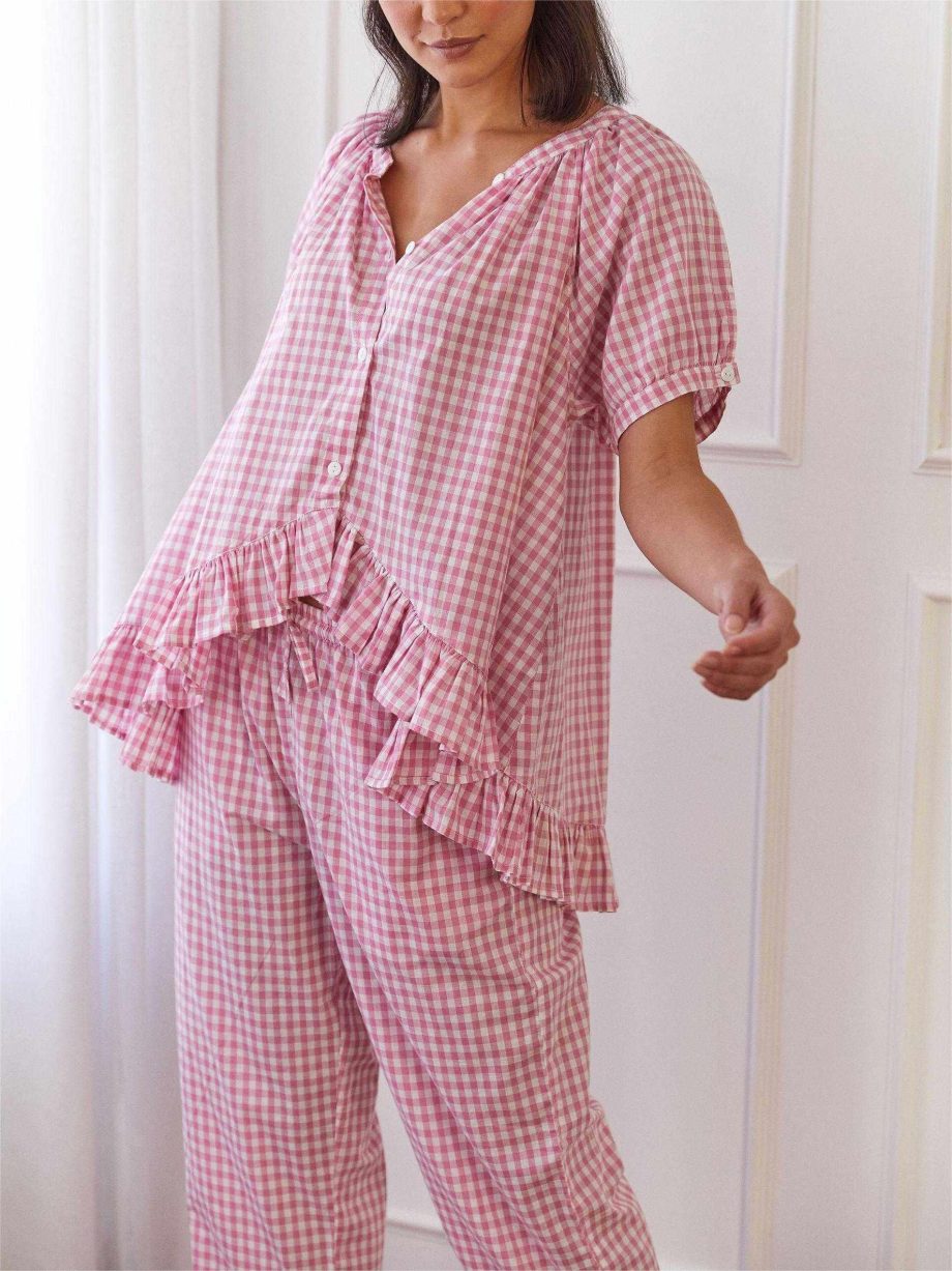Sophie Sleep Set Gingham Berry - Image 9