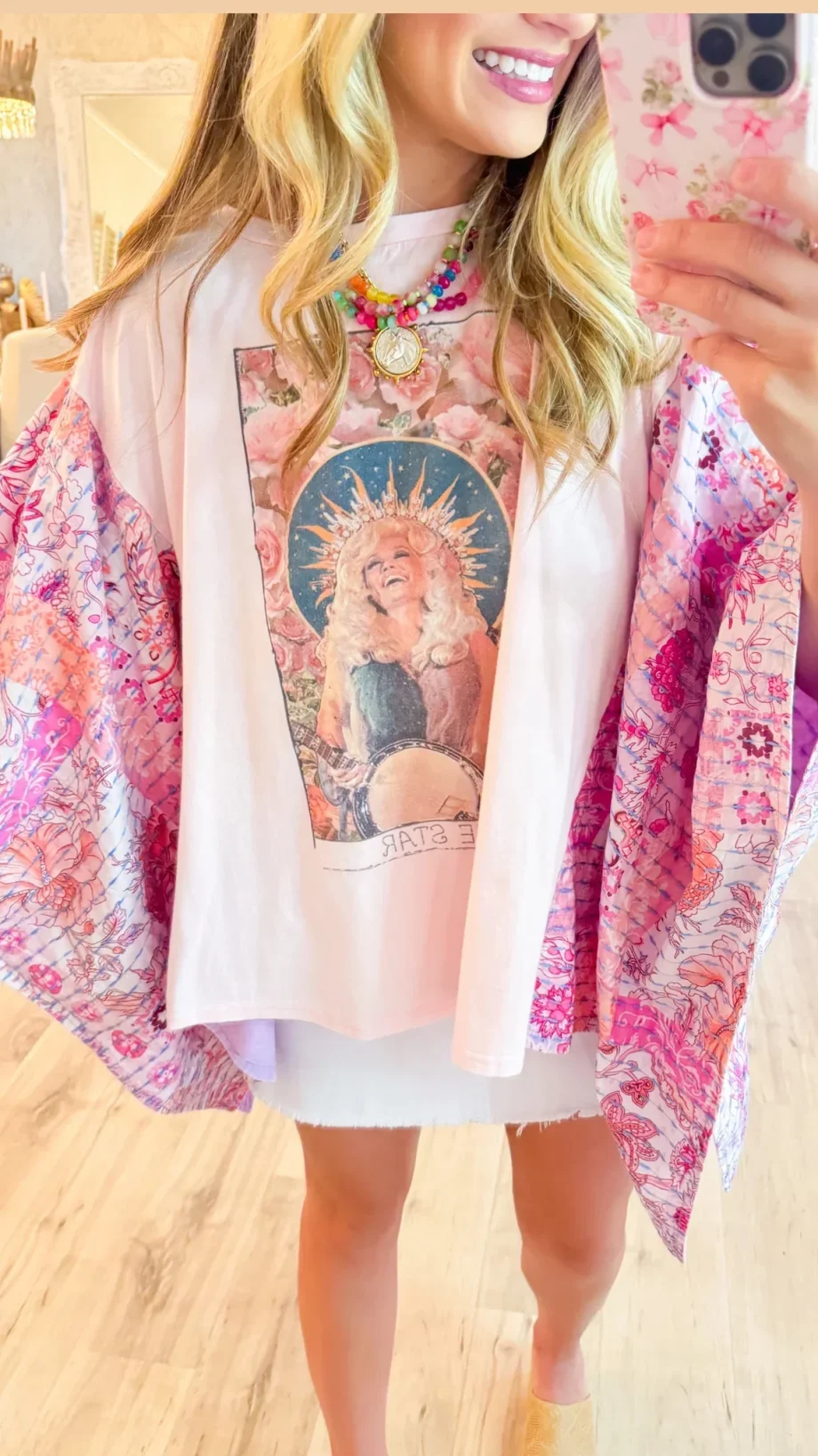 Pink Dolly Print Mix & Match Tee（No Patch） - Image 2