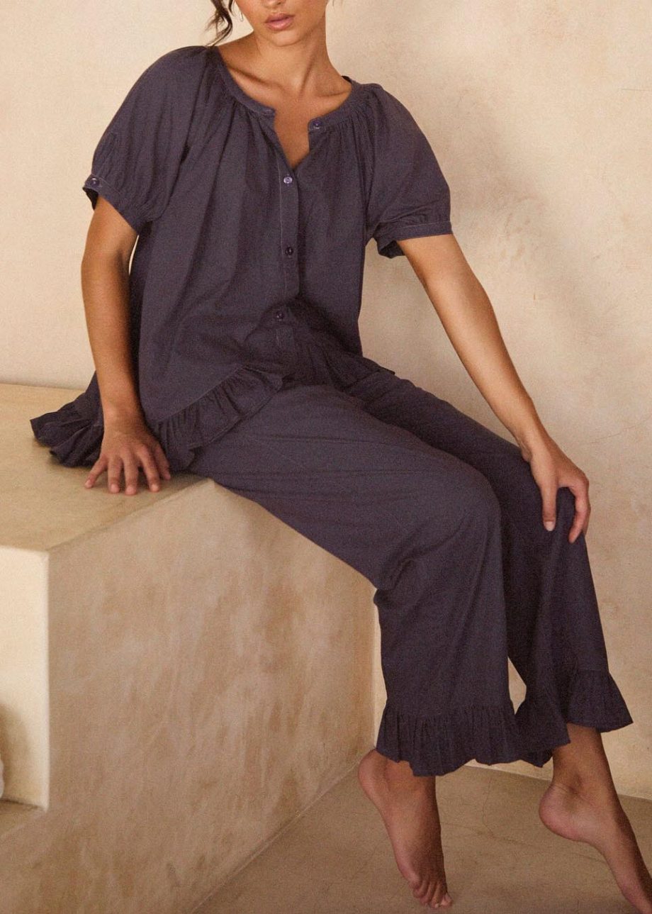 Solid color ruffle loose suit - Image 10