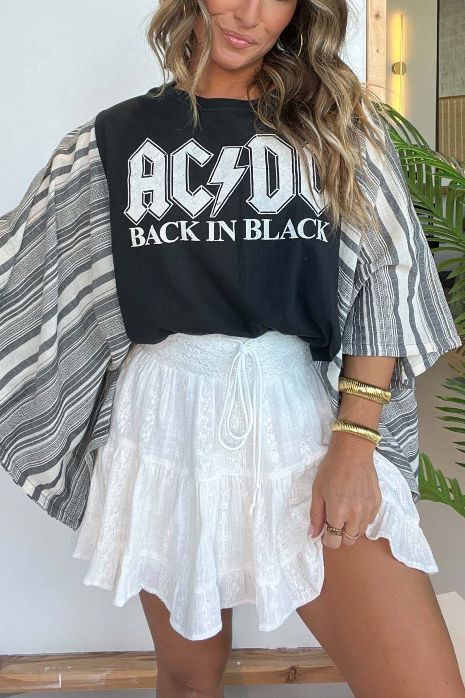 AC/DC Mix & Match Tee Black Stripe - Image 2