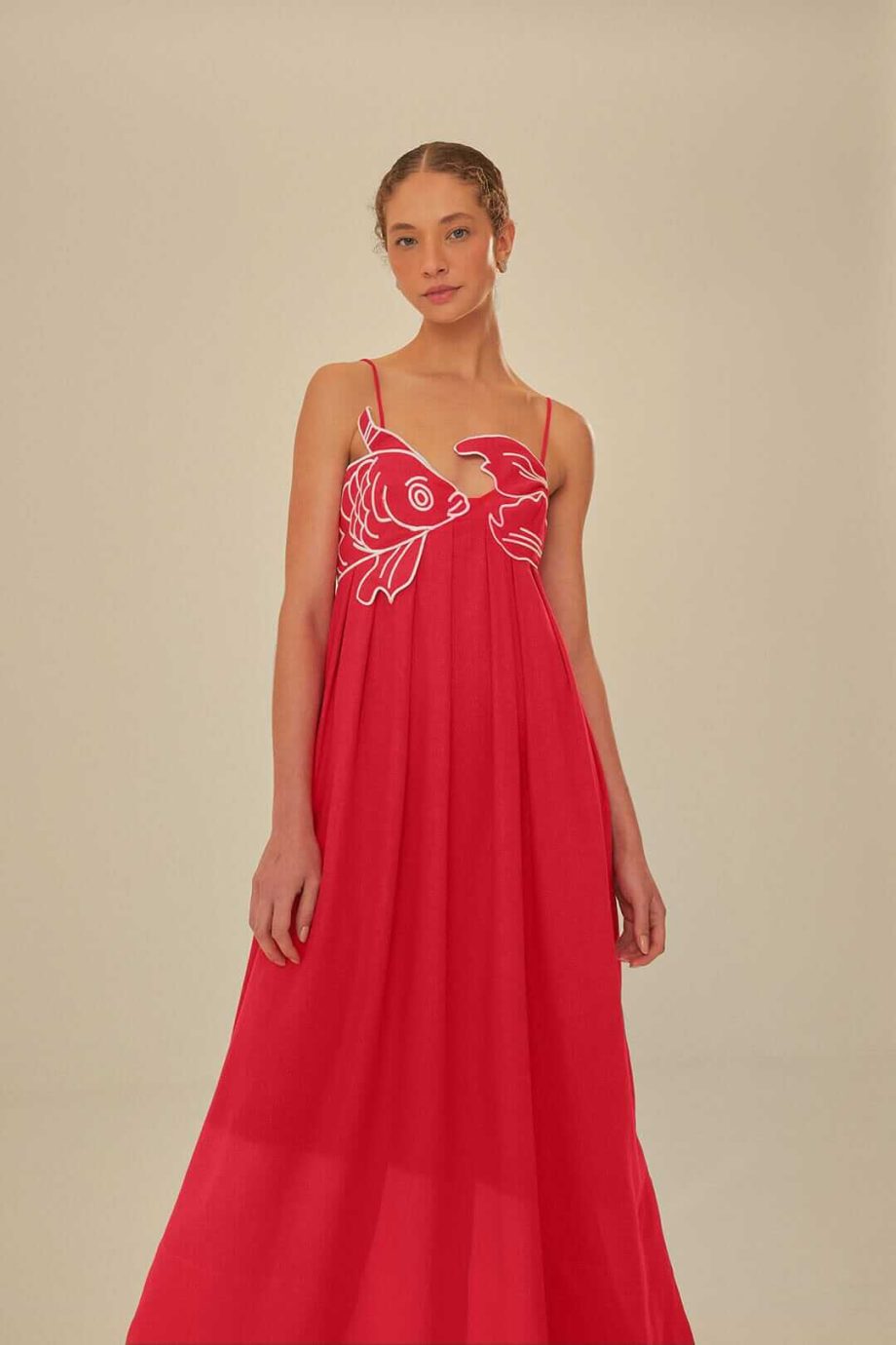 Red Fish Top Maxi Dress - Image 4