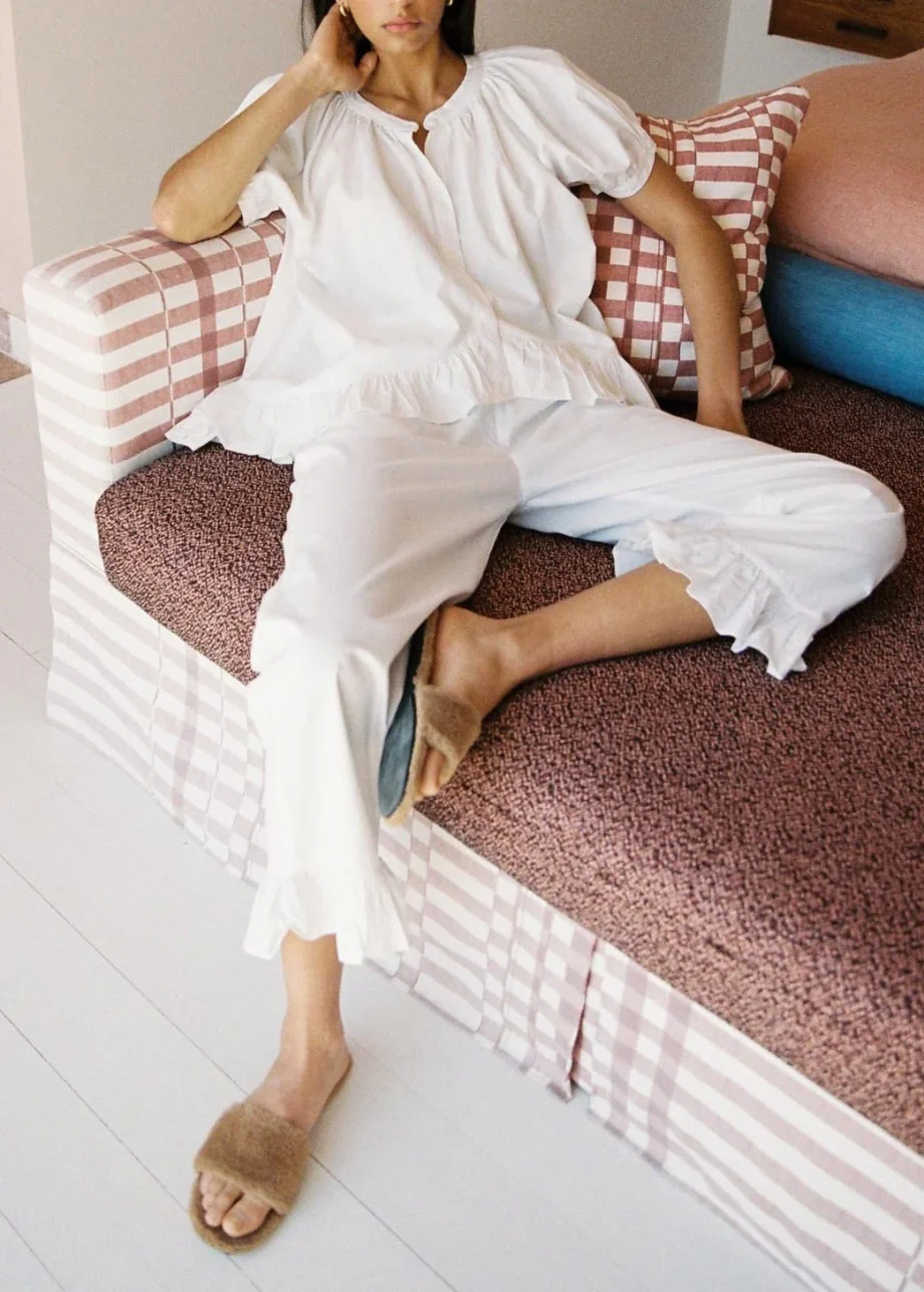 Solid color ruffle loose suit - Image 6