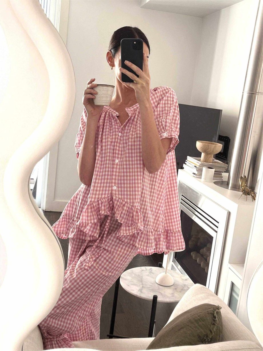 Sophie Sleep Set Gingham Berry - Image 10