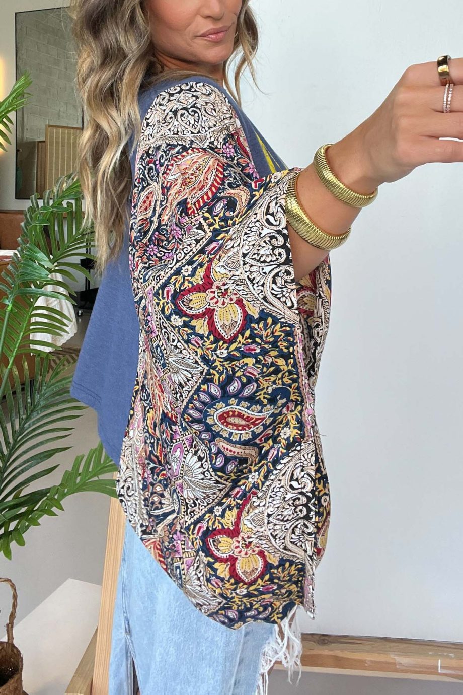 Nirvana Mix & Match Tee Blue Floral - Image 4