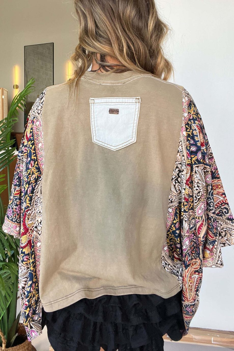 Jimi Hendrix Mix & Match Tee Tan Floral - Image 3