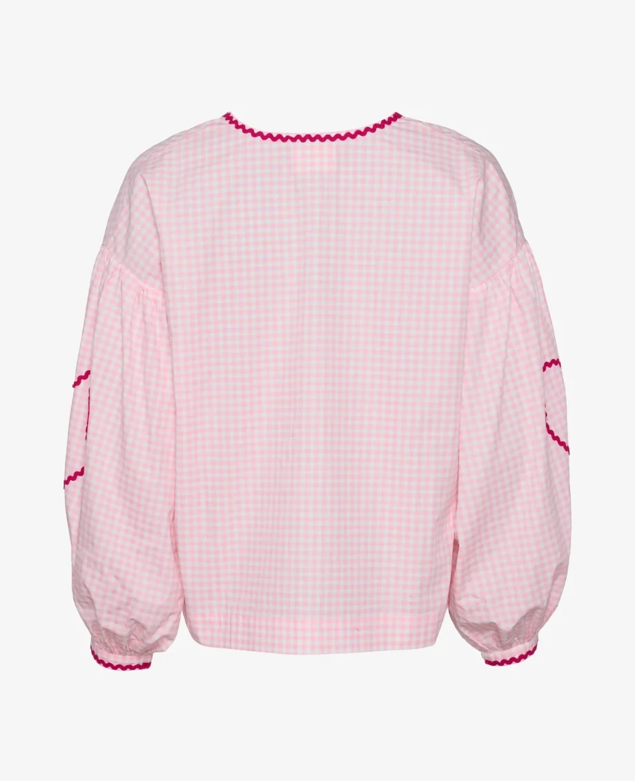 Organic Cotton Top - Pink Checks - Image 5