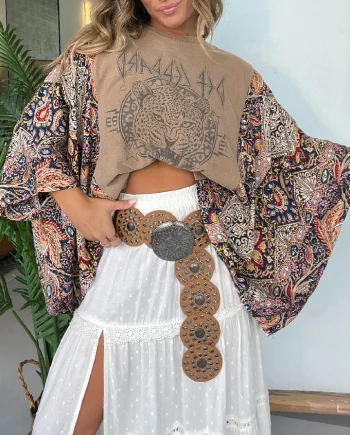 Def Leppard Mix & Match Tee Taupe