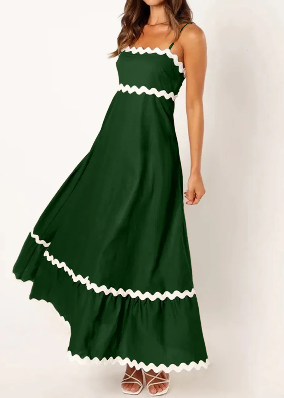 White Lace Stitching Elegant Strapless Tube Top Long Dress - Image 17