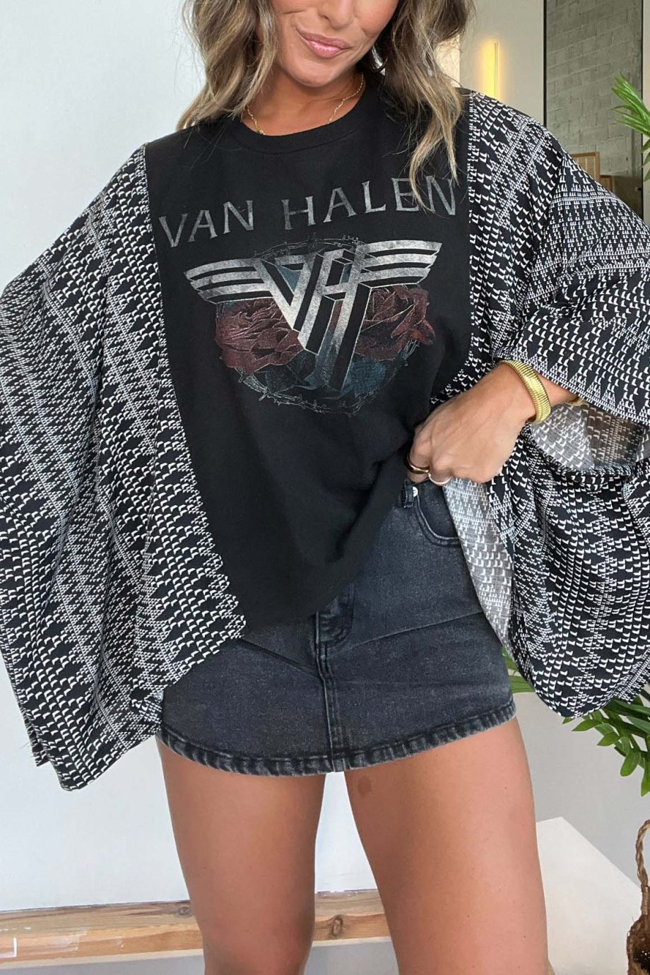 Van Halen Mix & Match Tee Black Aztec - Image 2