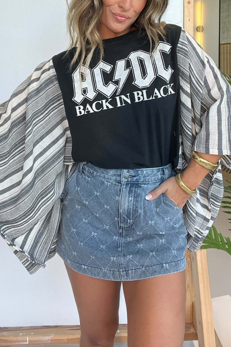 AC/DC Mix & Match Tee Black Stripe - Image 5