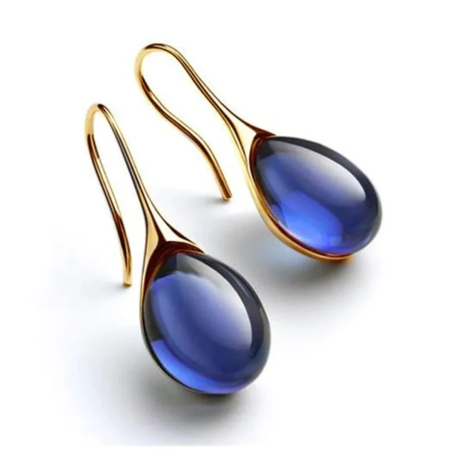 Crystal Drop Earrings in Gold and Silver - Image 6