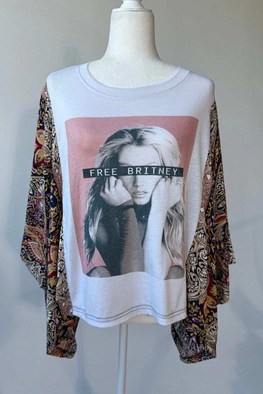 Brittney Mix & Match Tee White Floral - Image 2