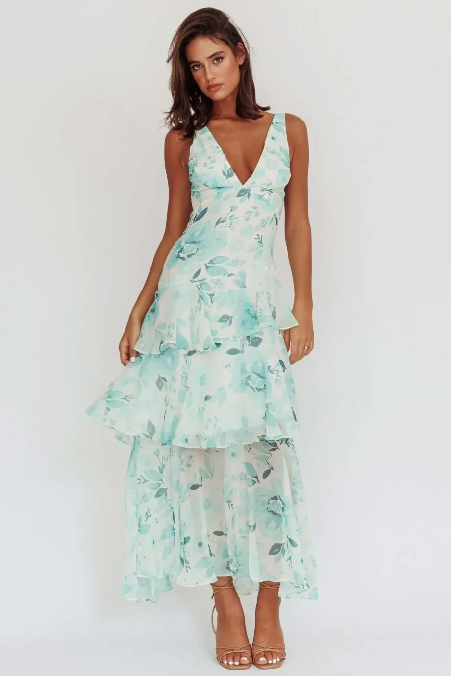 Strappy Back Ruffle Midi Dress - Image 6