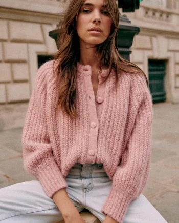 Loose Solid Color Long Sleeve Cardigan Sweater