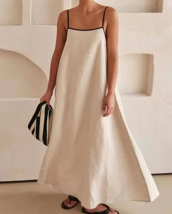 Classic Holiday Style Contrasting Suspender Dress