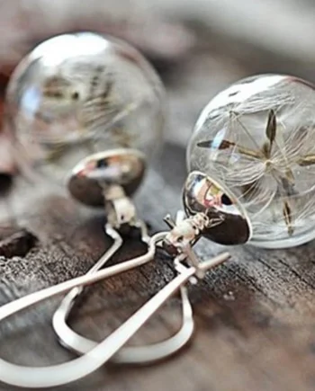 Dandelion Silver Earrings