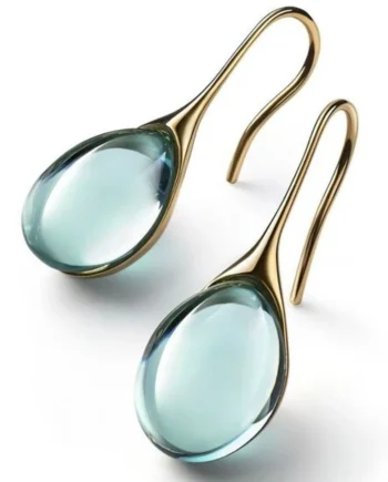 Crystal Drop Earrings in Gold and Silver