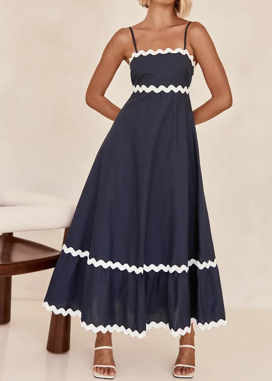White Lace Stitching Elegant Strapless Tube Top Long Dress - Image 12