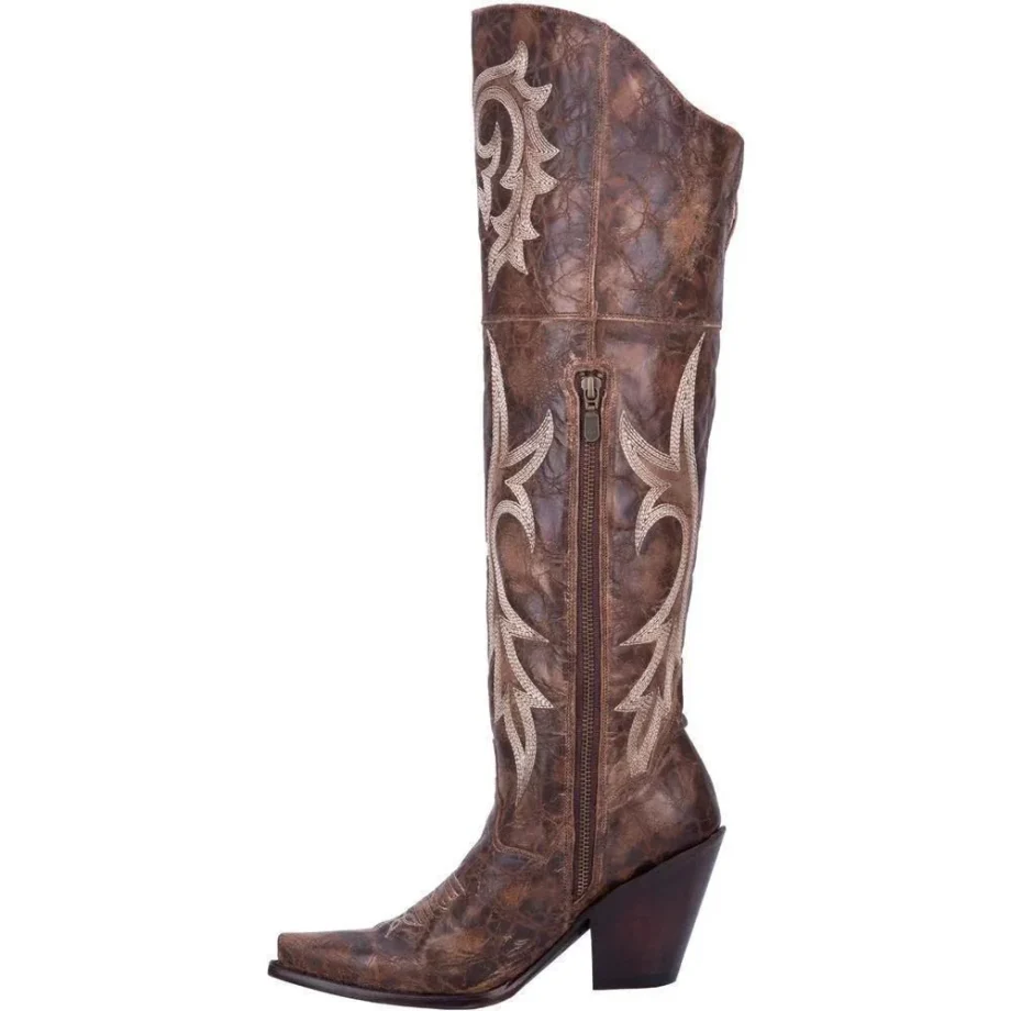 Embroidered High Boots Mid Heel Women's Boots Ethnic Style - Image 4