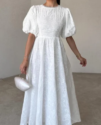 Ladies Elegant and Beautiful Round Neck Dress