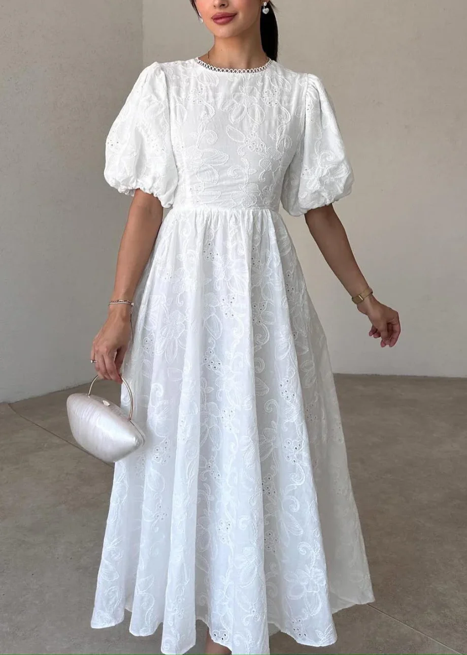 Ladies Elegant and Beautiful Round Neck Dress